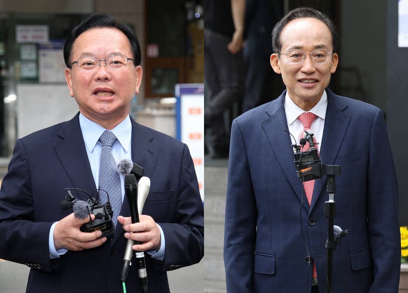 대구시장 선거에 출마한 더불어민주당 김부겸 후보(왼쪽), 국민의힘 추경호 후보. 뉴스1, 뉴시스