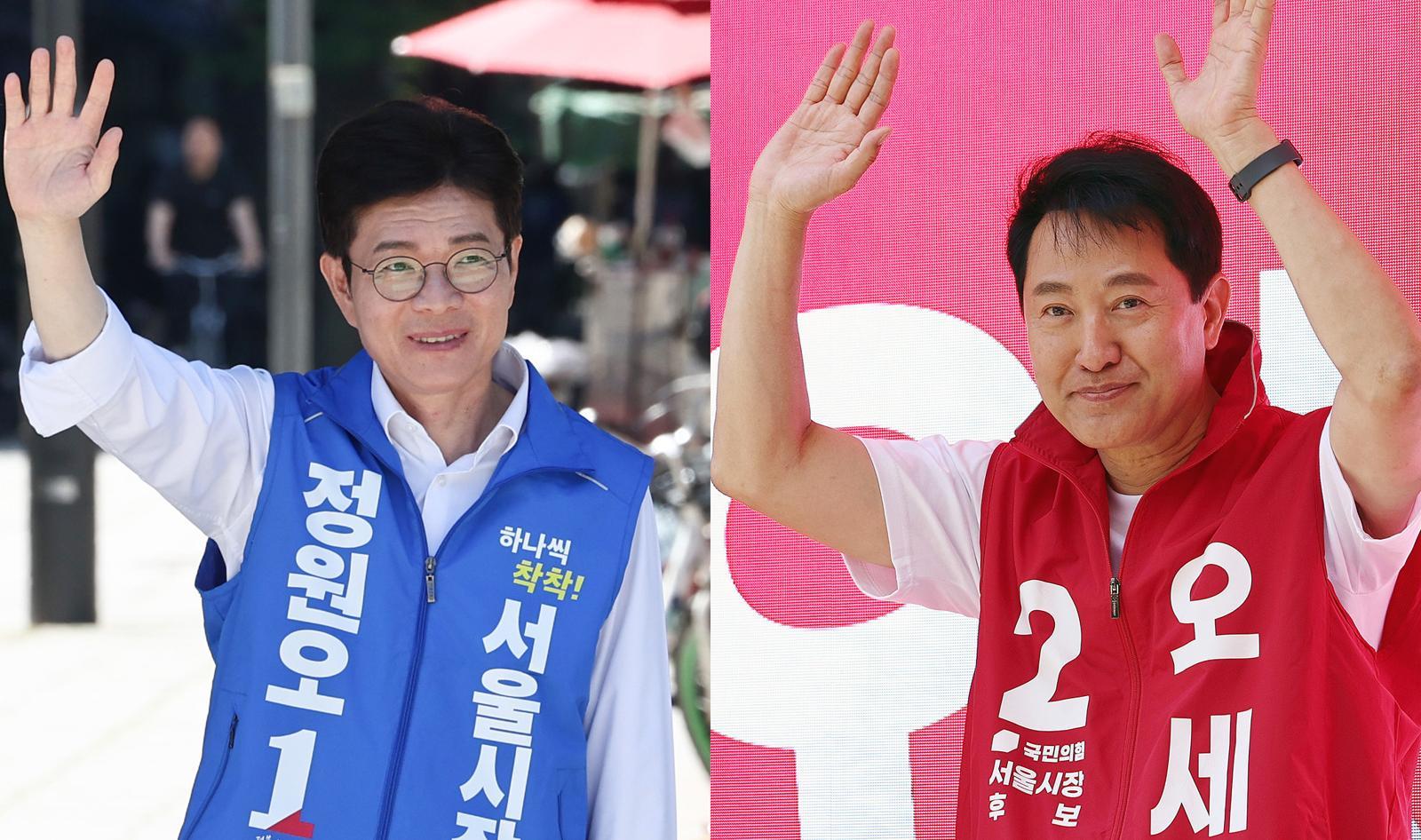 ‘D-3’ 강남4구 찾은 정원오·오세훈…“안전불감증” vs “허수아비”