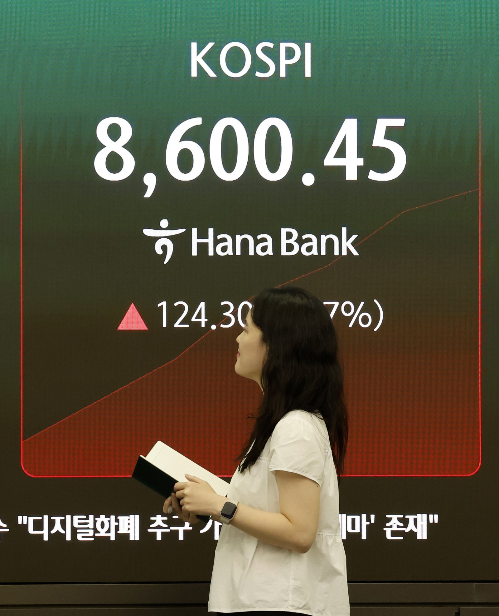 코스피가 전 거래일(8476.15)보다 9.52포인트(0.11%) 상승한 8485.67에 개장한 1일 오전 서울 중구 하나은행 딜링룸 전광판에 지수가 표시 되고 있다.   코스닥 지수는 전 거래일(1074.80)보다 2.03포인트(0.19%) 내린 1072.77에 거래를 시작했다. 원·달러 환율은 전 거래일 주간거래 종가(1507.9원)보다 0.9원 오른 1508.8원에 출발했다. 2026.06.01. 서울=뉴시스