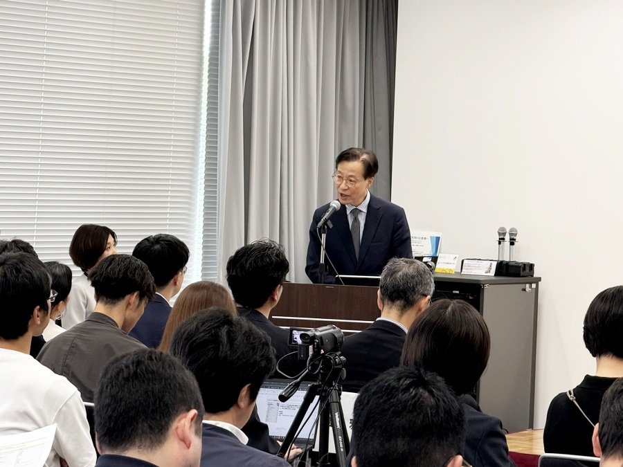 ‘J-SPC 사업’ 최종 성과보고회에서 인사말을 하는 나석권 사회적가치연구원장. 사진제공=사회적가치연구원