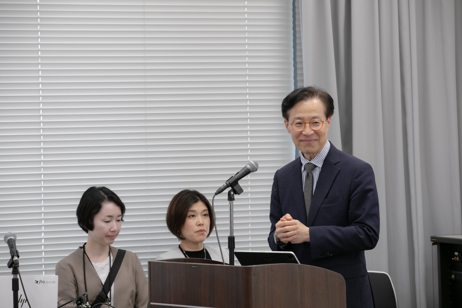 ‘J-SPC 사업’ 최종 성과보고회에서 인사말을 하는 나석권 사회적가치연구원장. 사진제공=사회적가치연구원