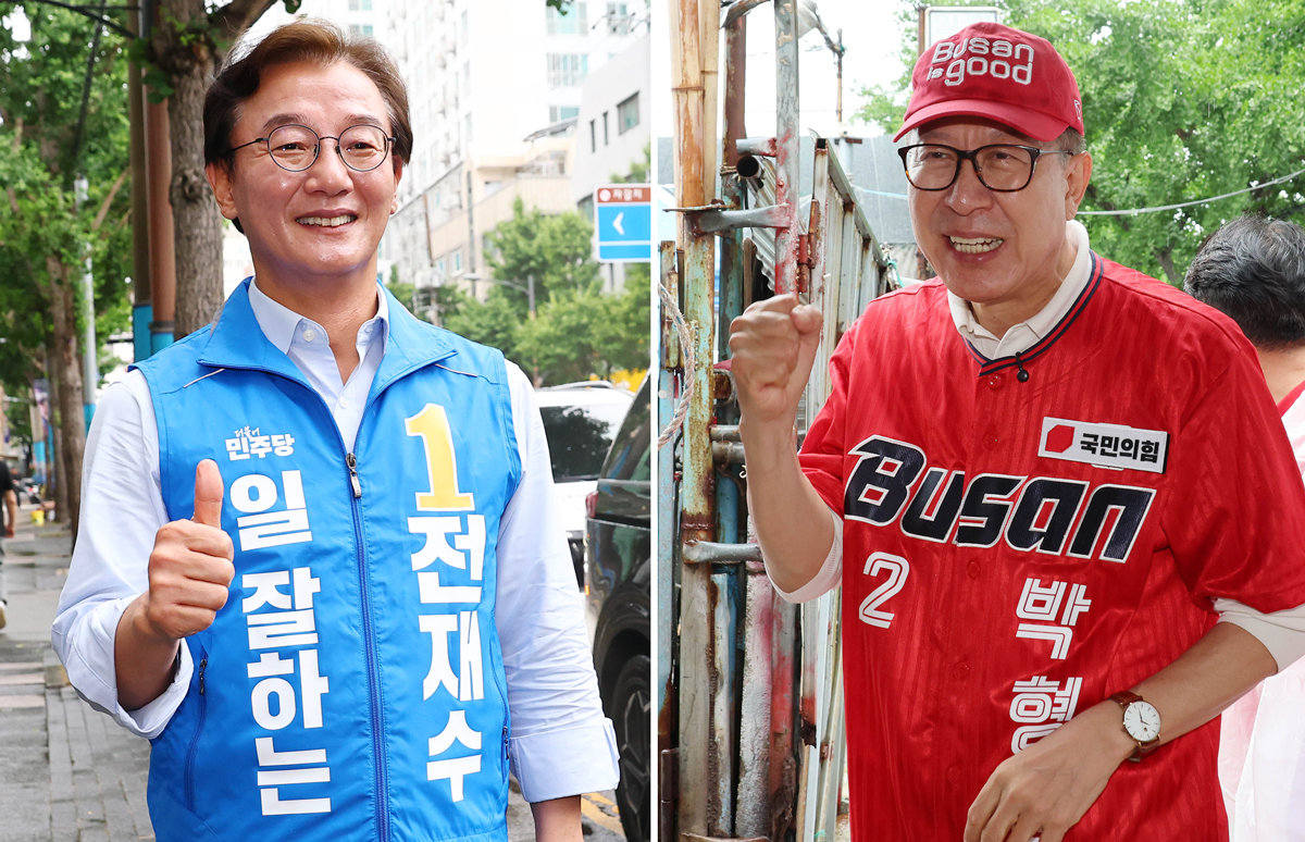전재수 “부산 다시 일으킬 기회” 박형준 “보수 통합-쇄신 앞장”
