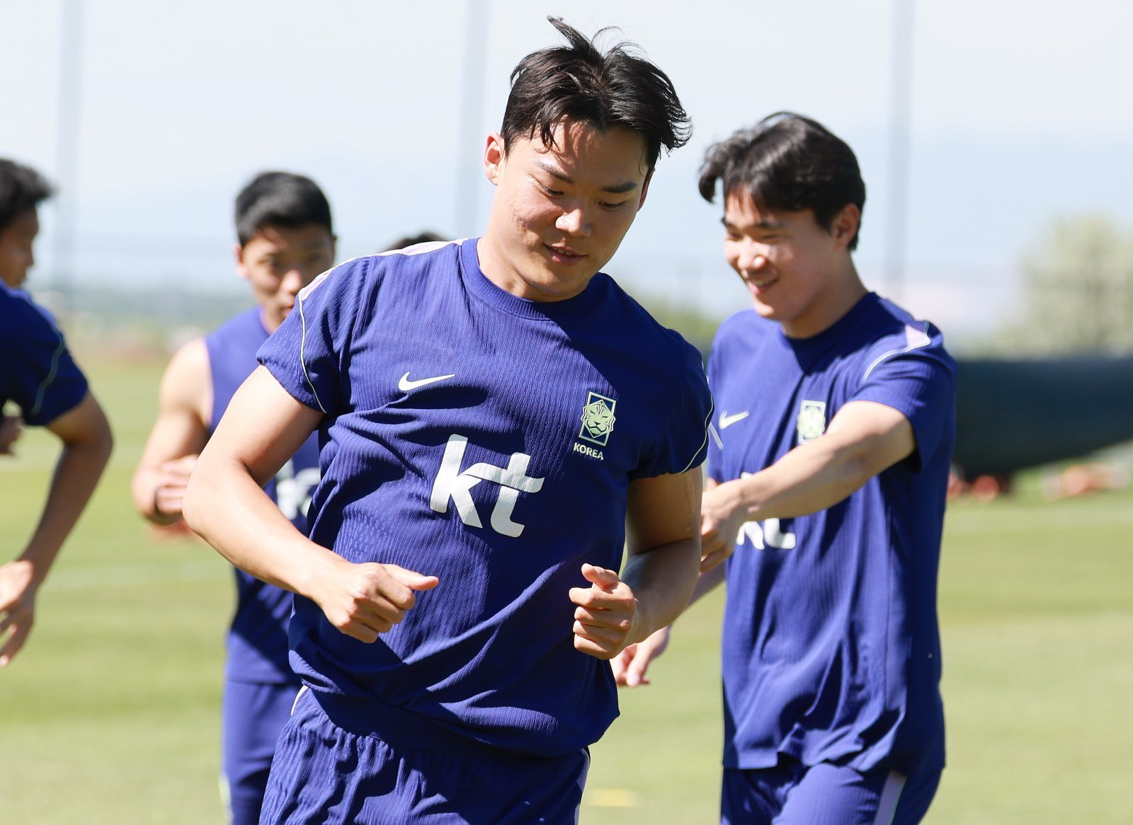 대한민국 축구대표팀 오현규가 2일(현지시간) 미국 유타주 헤리먼에 위치한 자이언스뱅크 트레이닝센터에서 훈련을 하고 있다. 2026.6.3 ⓒ 뉴스1
