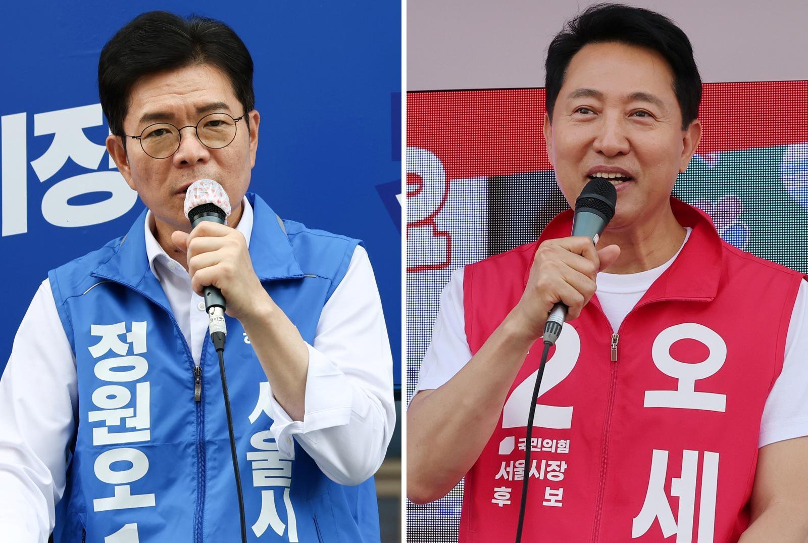 [속보]오세훈, 정원오에 역전…서울시장 0.06%P차 초접전