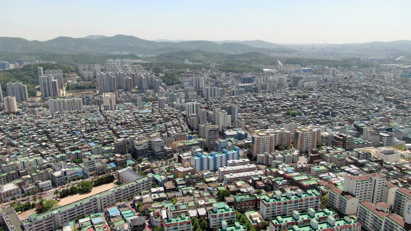 성남시 구시가지 전경