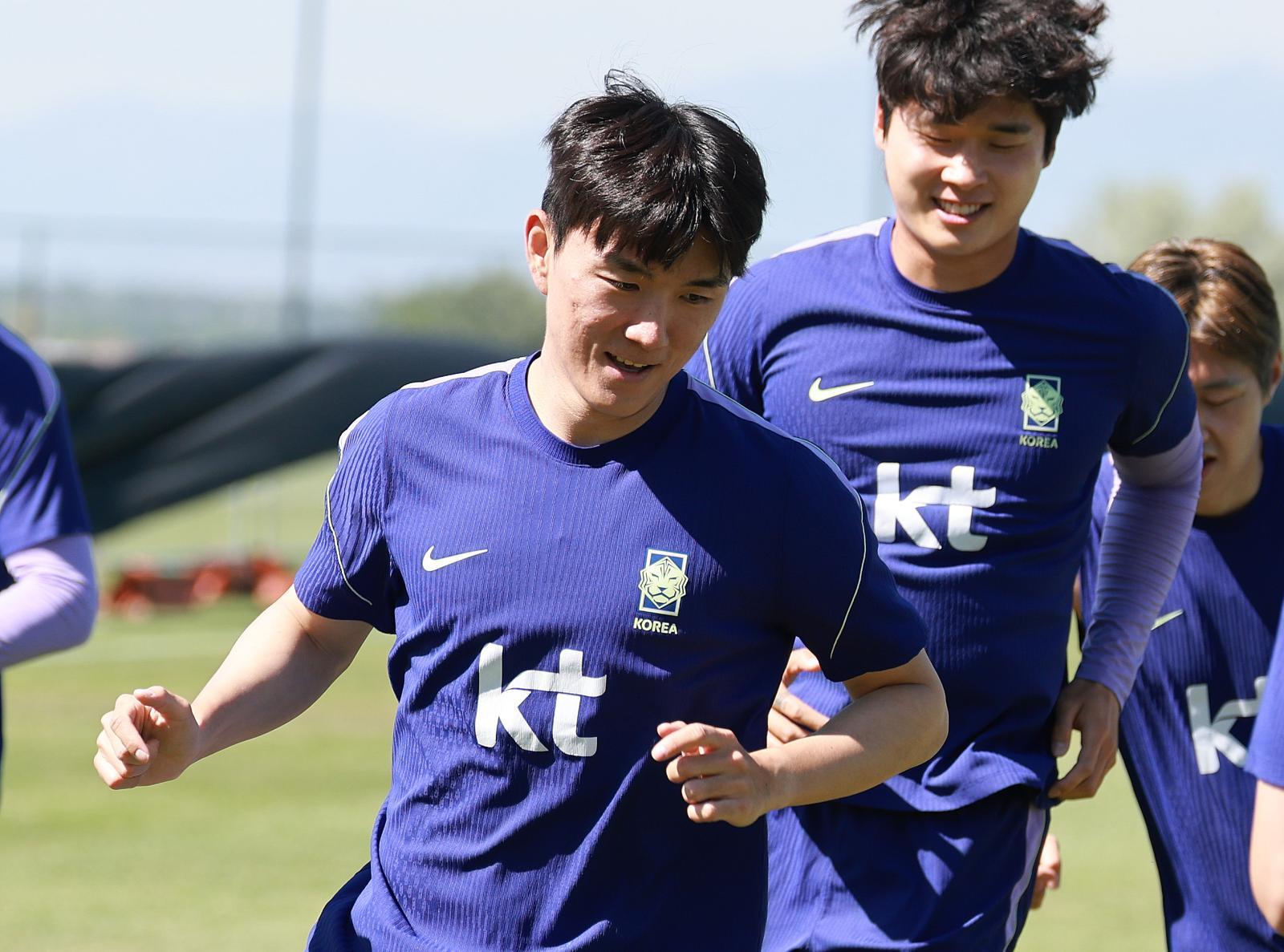 대한민국 축구대표팀 황인범이 2일(현지시간) 미국 유타주 헤리먼에 위치한 자이언스뱅크 트레이닝센터에서 훈련을 하고 있다. 2026.6.3 ⓒ 뉴스1