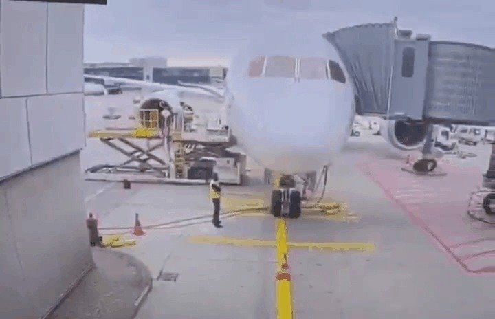Lufthansa Jet Nosedives at Frankfurt Gate Before Passenger Boarding