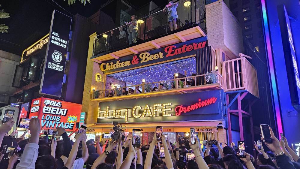 Nvidia CEO Jensen Huang visits chicken restaurant in Seoul's Hongdae district