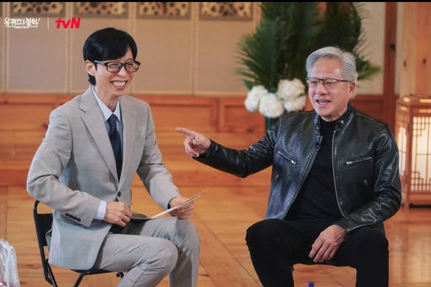 유재석·젠슨 황 만났다…웃음 가득한 ‘유퀴즈’ 촬영