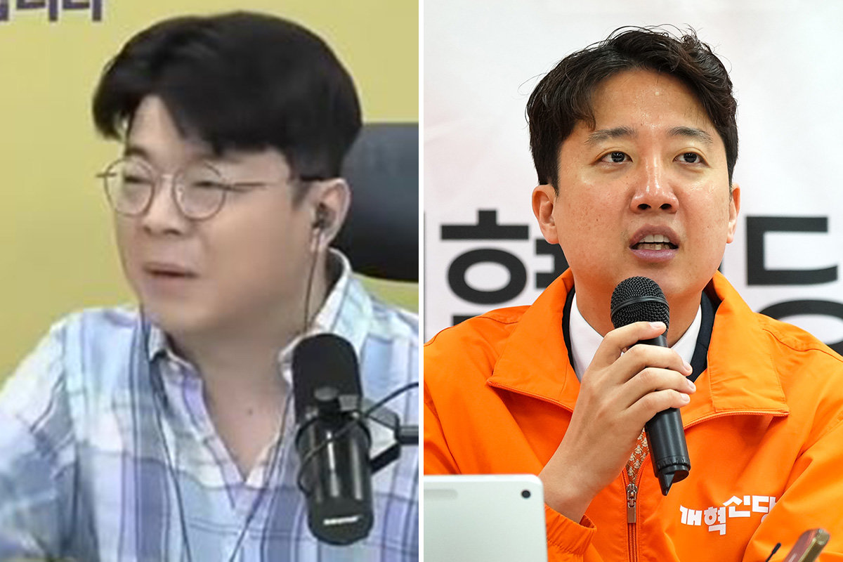 (왼쪽부터) 최욱, 이준석 개혁신당 대표. 매불쇼 캡처·뉴스1