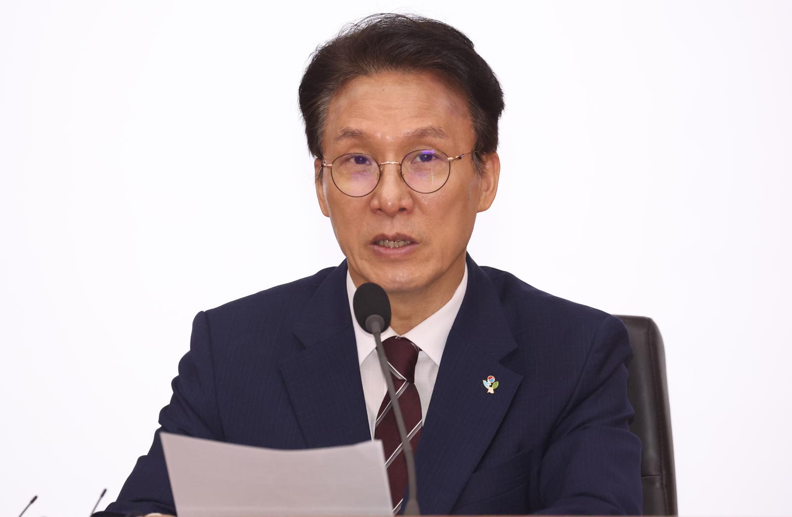 김민석 국무총리가 지난 4일 오전 서울 종로구 정부서울청사 별관에서 열린 드론·대드론 통합 TF 최종보고회의에서 모두 발언을 하고 있다. 2026.6.4 뉴스1