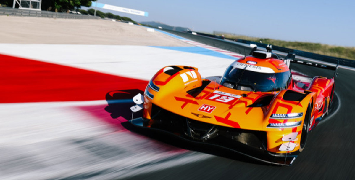 2026시즌부터 국제자동차연맹(FIA)이 주관하는 월드 내구 레이스(WEC)에 참가 중인 현대자동차그룹 산하 제네시스 마그마 레이싱 팀의 경주용 하이퍼카가 서킷을 질주하고 있다. 제네시스 마그마 레이싱 팀은 지난달 치러진 ‘토탈에너지 스파 6시(벨기에)’ 경주에서 8위에 오르며 첫 포인트를 따냈다. 현대차그룹 제공