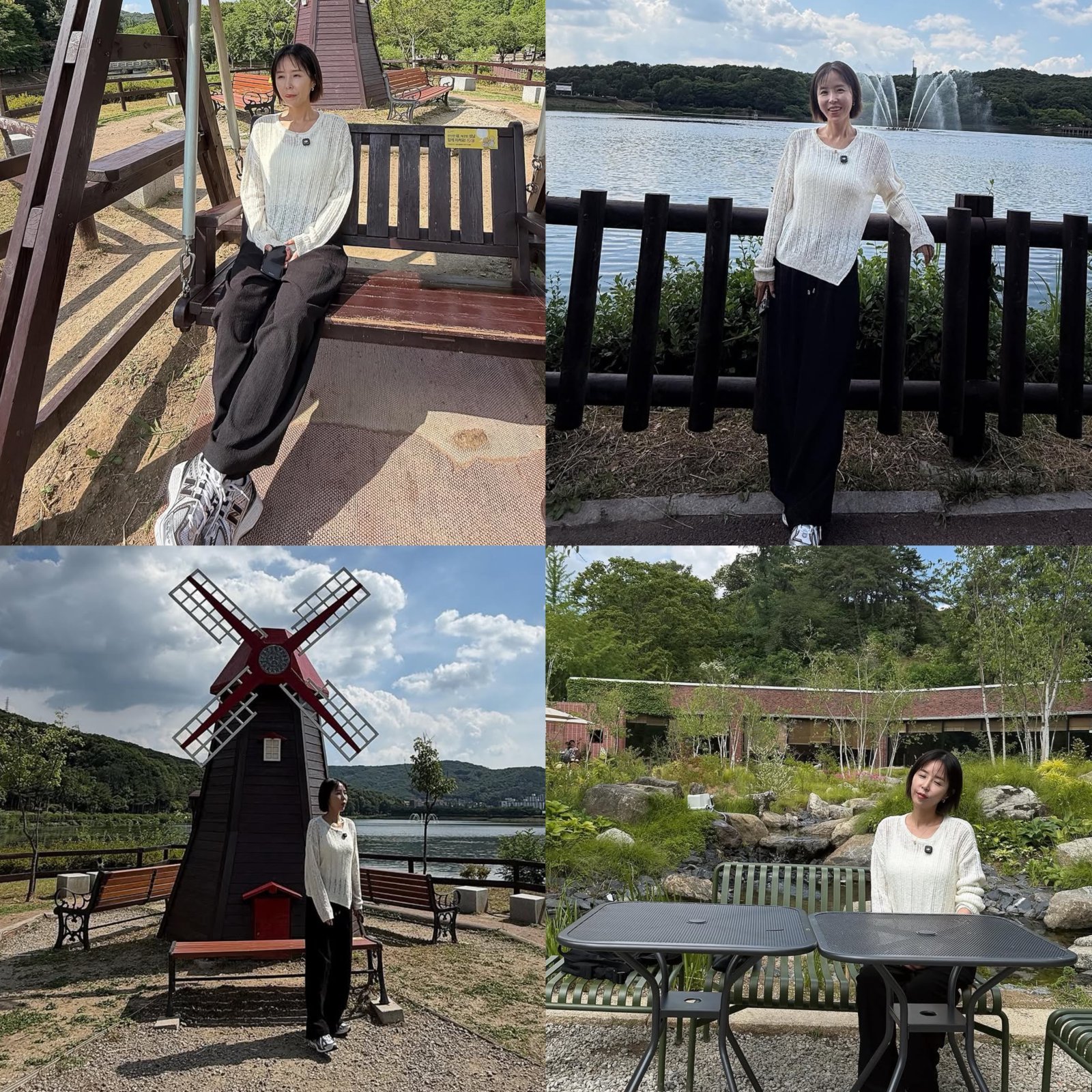 신지, 42.9㎏ 이후 근황…신혼의 여유로운 공원 나들이