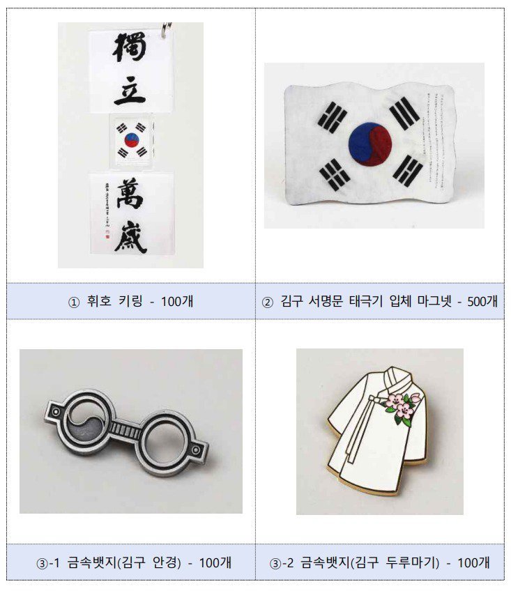 ‘백범 김구 탄생 150주년’ 키링 등 기념 굿즈 3종 출시