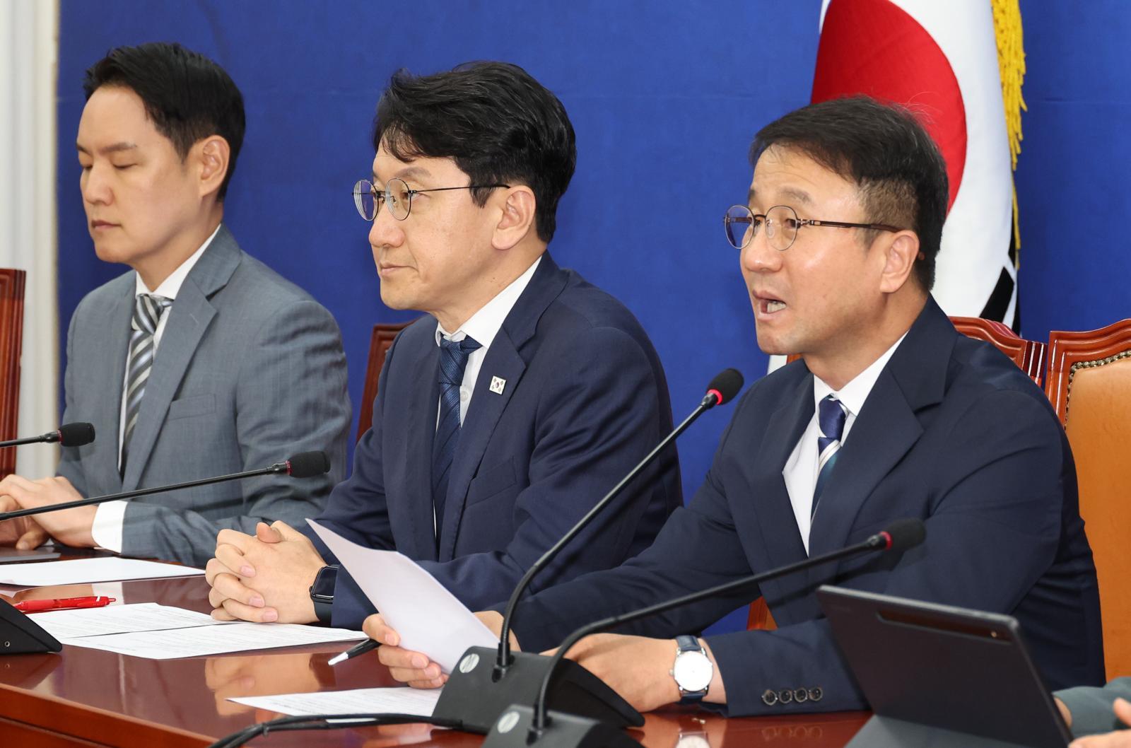 한병도 더불어민주당 원내대표가 9일 여의도 국회에서 열린 원내대책회의에서 발언하고 있다. 2026.06.09 [서울=뉴시스]