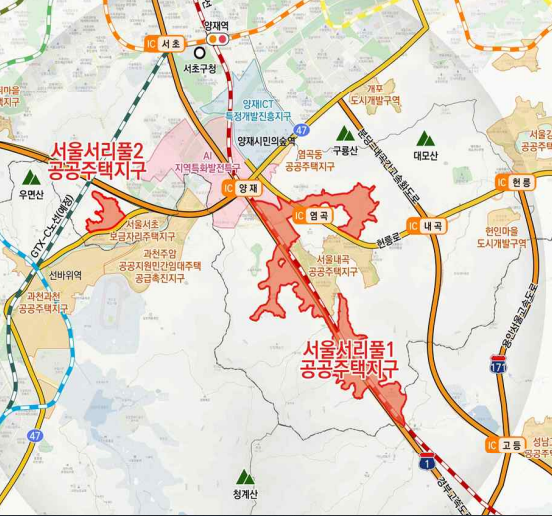 서리풀2 지구 공공주택지구 지정 완료…주민 반발에 공급 속도 ‘변수’