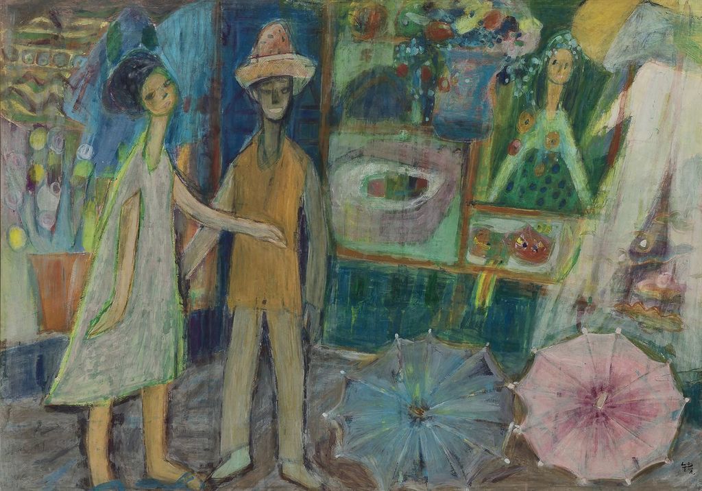 천경자 ‘시장’ 첫 경매 나온다…1960년대 대표작 주목