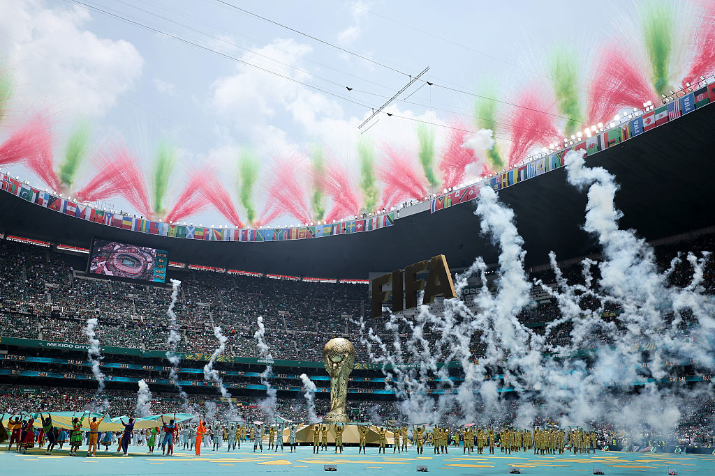 11일 멕시코시티 스타디움에서 열리는 FIFA 월드컵 2026 A조 경기 전 공연자들이 멕시코시티 스타디움에서 열리는 개막식에서 춤을 추고 있다. 게티이미지뱅크