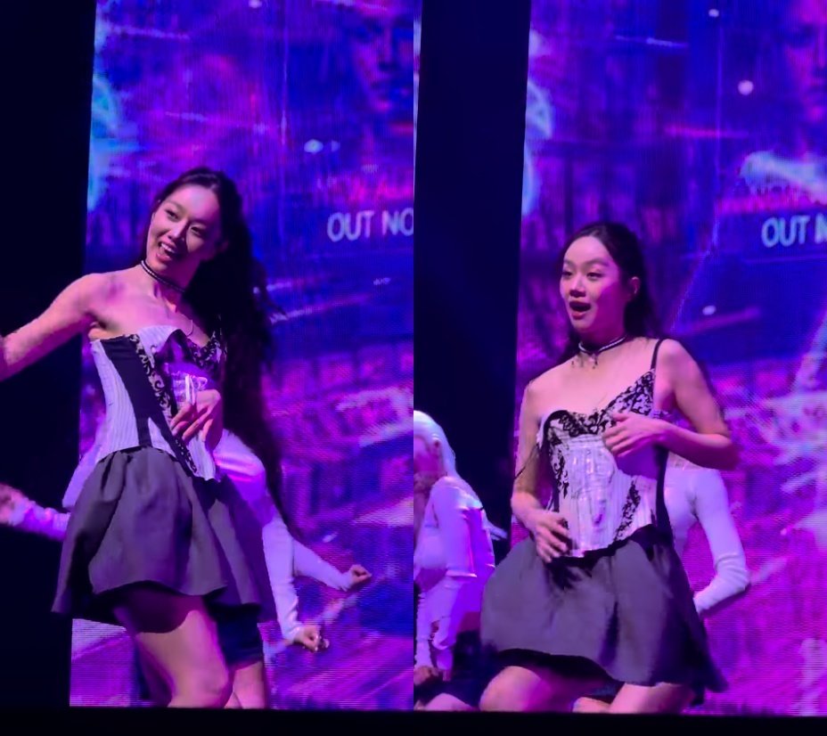 혜리, 무대 위 어깨끈 뚝…아찔 사고에도 완벽 대처 ‘프로 아이돌’