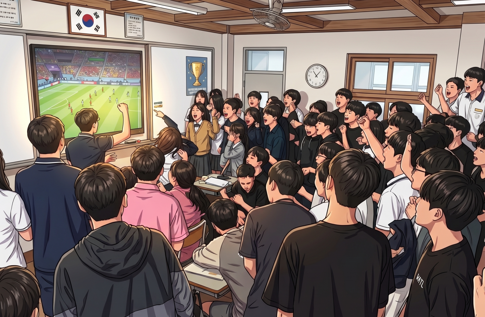 “월드컵 보여준 교사 색출마라” 학생 비판에…“시험 탓” 학교 해명