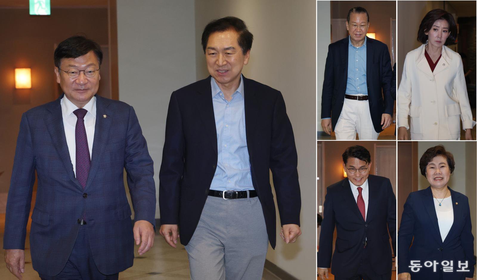 [정치 한 컷]신임 정점식 원내대표 국힘 5선 중진 만나…무슨 얘기 오갔을까?