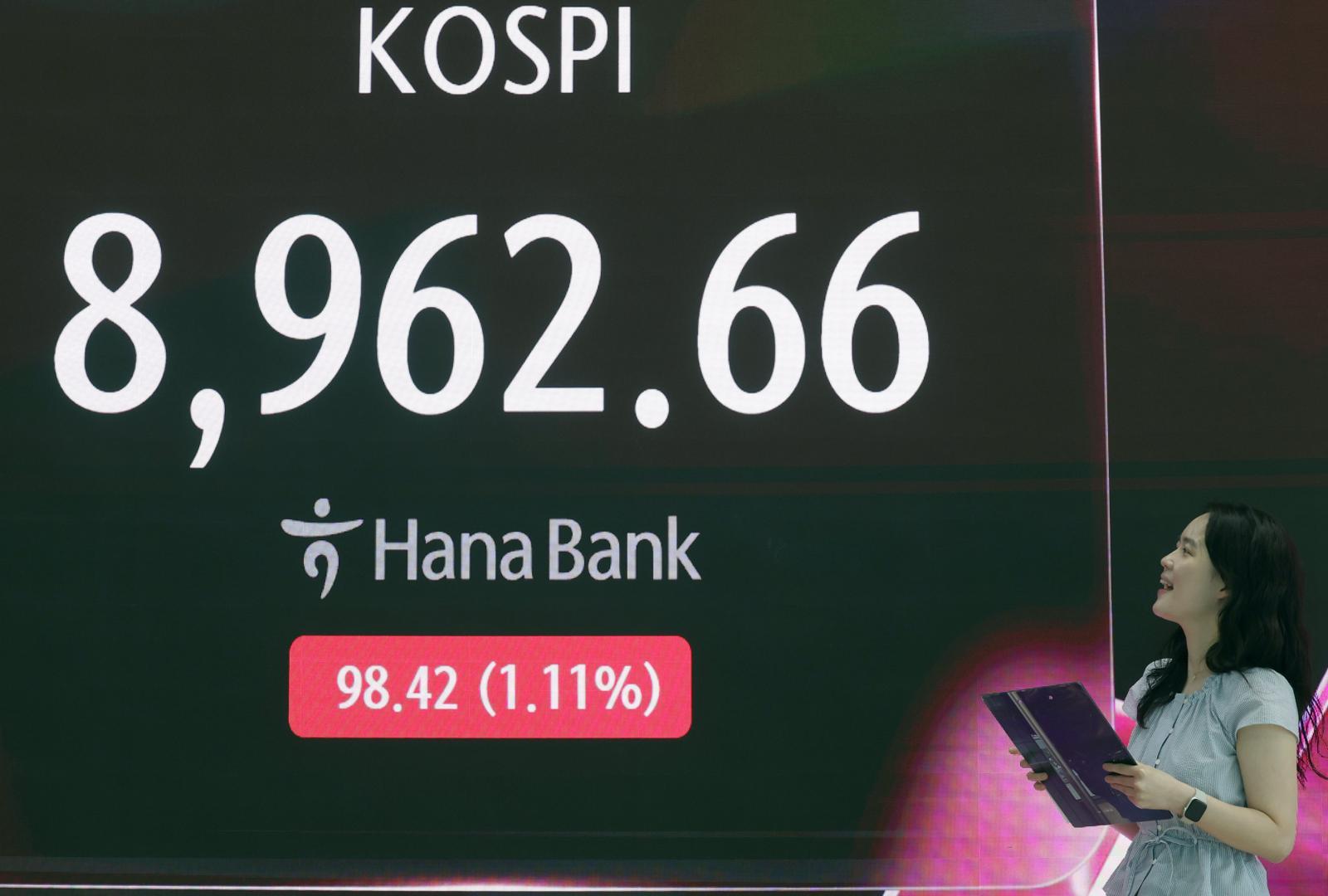 [Breaking] KOSPI Surpasses 9,000 Mark for First Time Ever, Up 1.5%