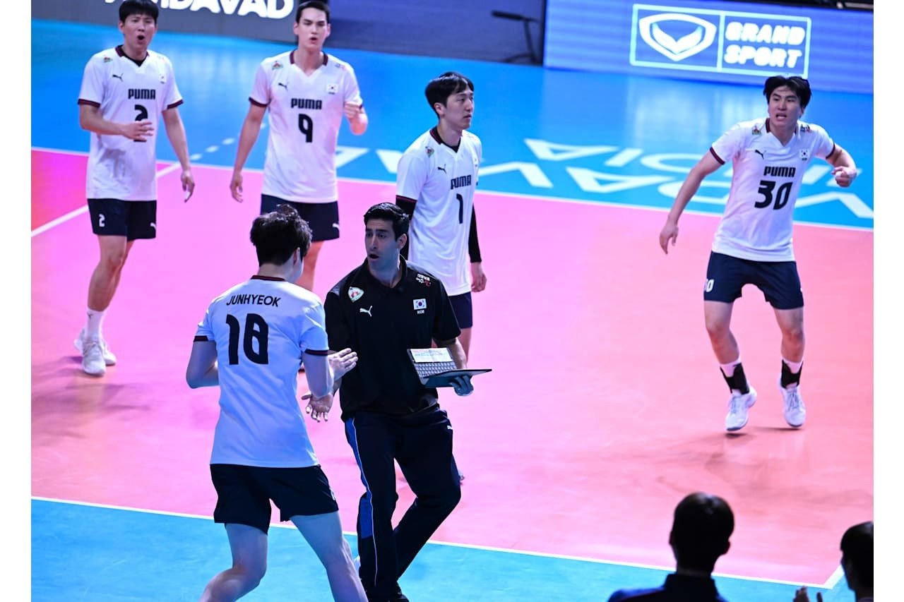 한국 남자배구대표팀이 AVC컵 1차전서 패했다.(AVC 제공)
