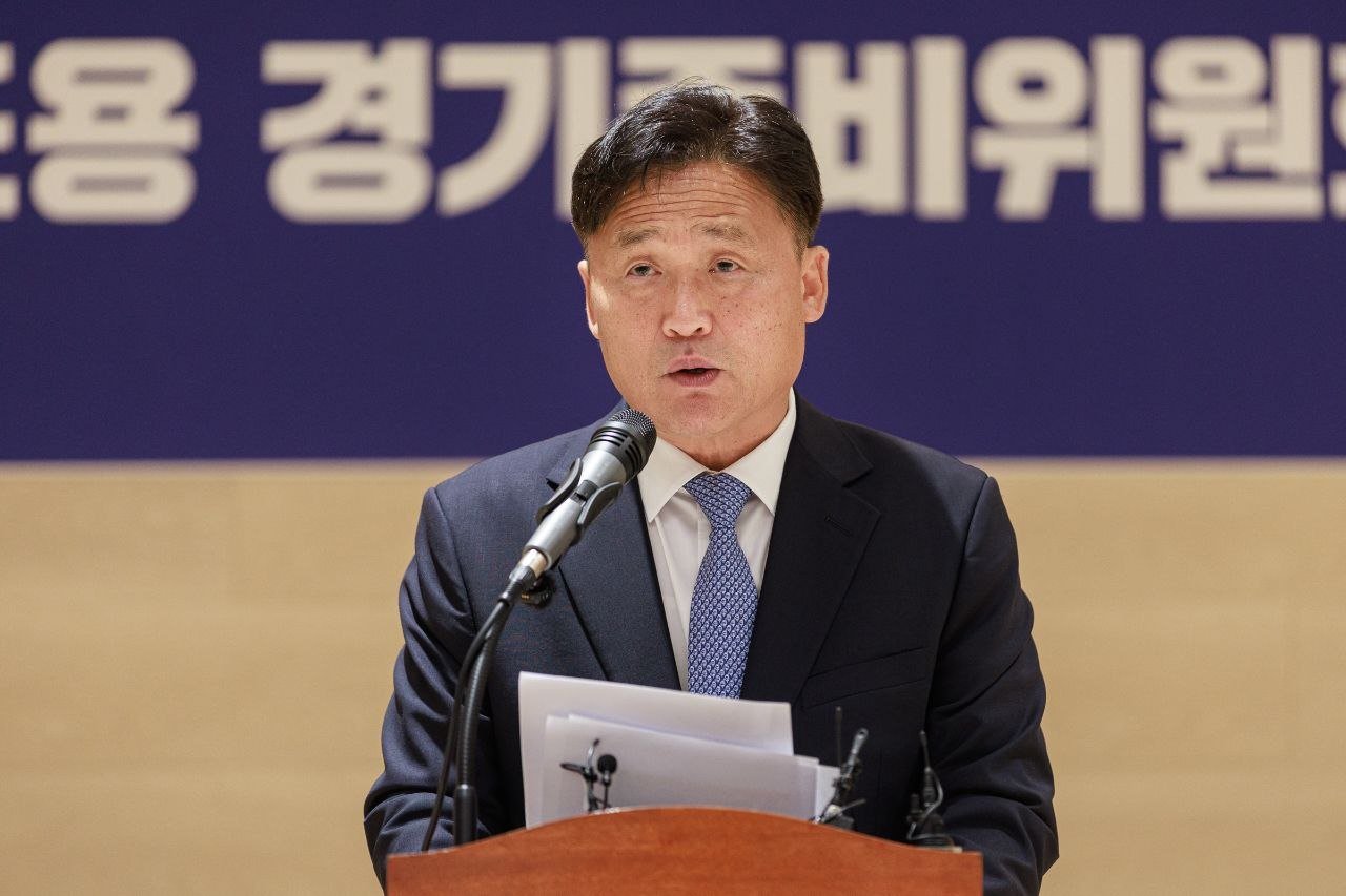 김영진 공정·혁신·포용 경기준비위원회(경기도지사직인수위원회) 부위원장은 22일 경기신용보증재단에서 기획재정분과 브리핑을 열고 현재 경기도의 재정 건전성에 관해 설명하고 있다. 공정·혁신·포용 경기준비위원회 제공