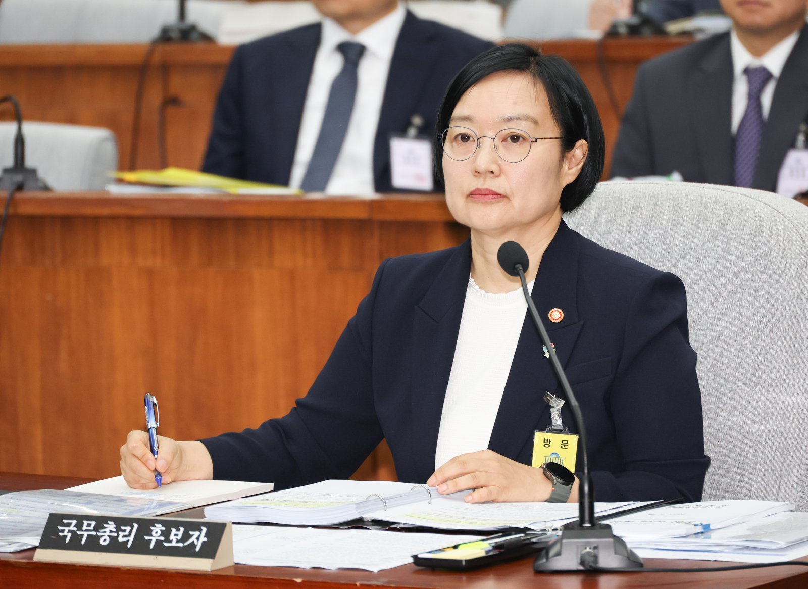 한성숙 국무총리 후보자가 25일 여의도 국회에서 열린 인사청문회에 출석해 있다. 2026.06.25 서울=뉴시스