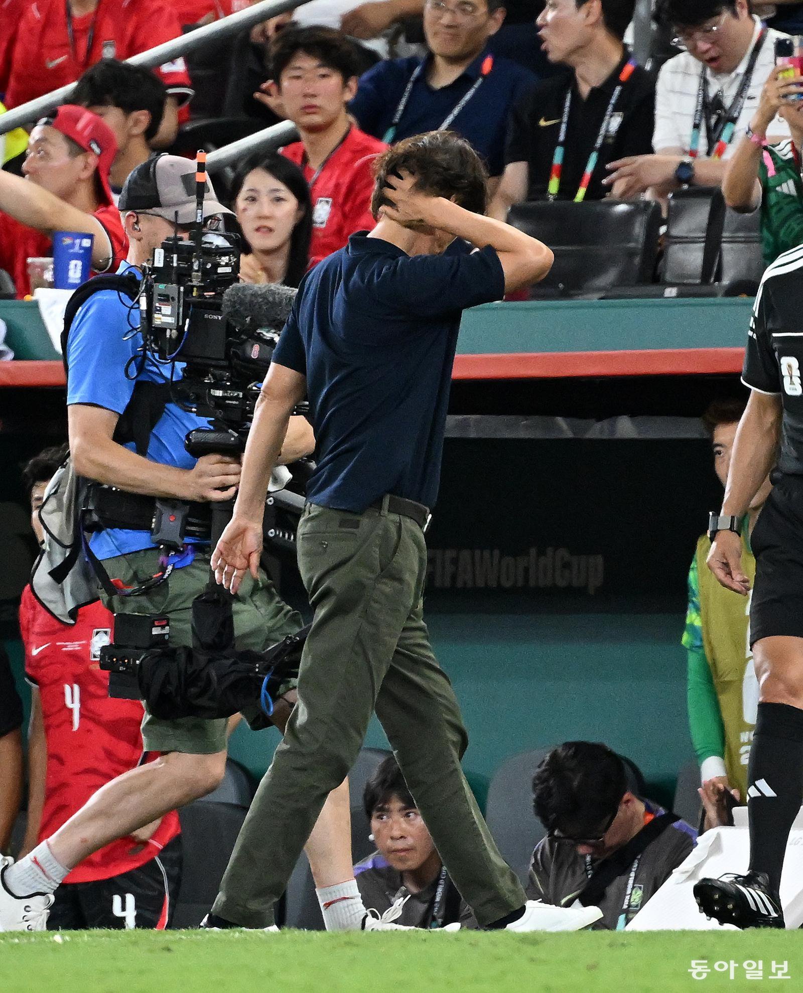 홍명보 감독이 이끄는 대한민국 축구대표팀은 25일(이하 한국시간) 오전 10시 멕시코 몬테레이 스타디움에서 개최된 2026 국제축구연맹(FIFA) 북중미 월드컵 조별리그 A조 최종전에서 남아프리카공화국에게 0-1 충격패를 당했다.   2026.06.25 과달루페=박형기 기자 oneshot@donga.com