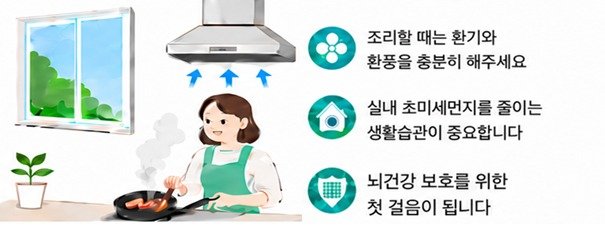 조리중 발생하는 초미세먼지, 인지기능 저하시킨다