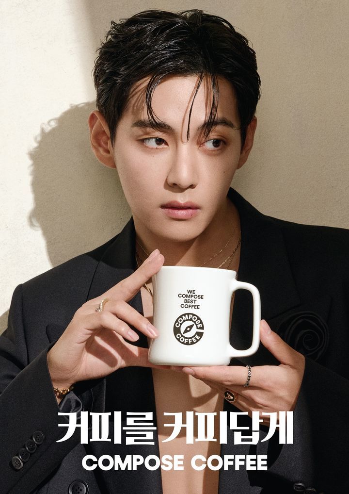 BTS 뷔 모델료 가맹점에 분담한 컴포즈커피…“74억 중 30억은 점주 몫”