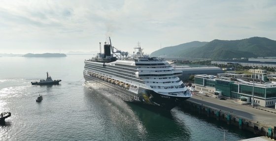 27일 충남 서산시 대산항에 입항 중인 ‘비지오’호의 모습.(서산시 제공. 재판매 및 DB금지) 2026.6.27/뉴스1