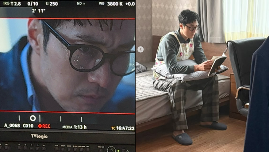 배우 소지섭이 SBS 드라마 ‘김부장’ 촬영 비하인드 사진을 공개. SNS 화면