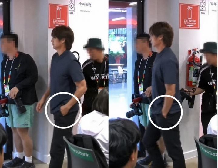 질문 안 받고 주머니 손 넣고 퇴장…홍명보, 사퇴회견도 논란