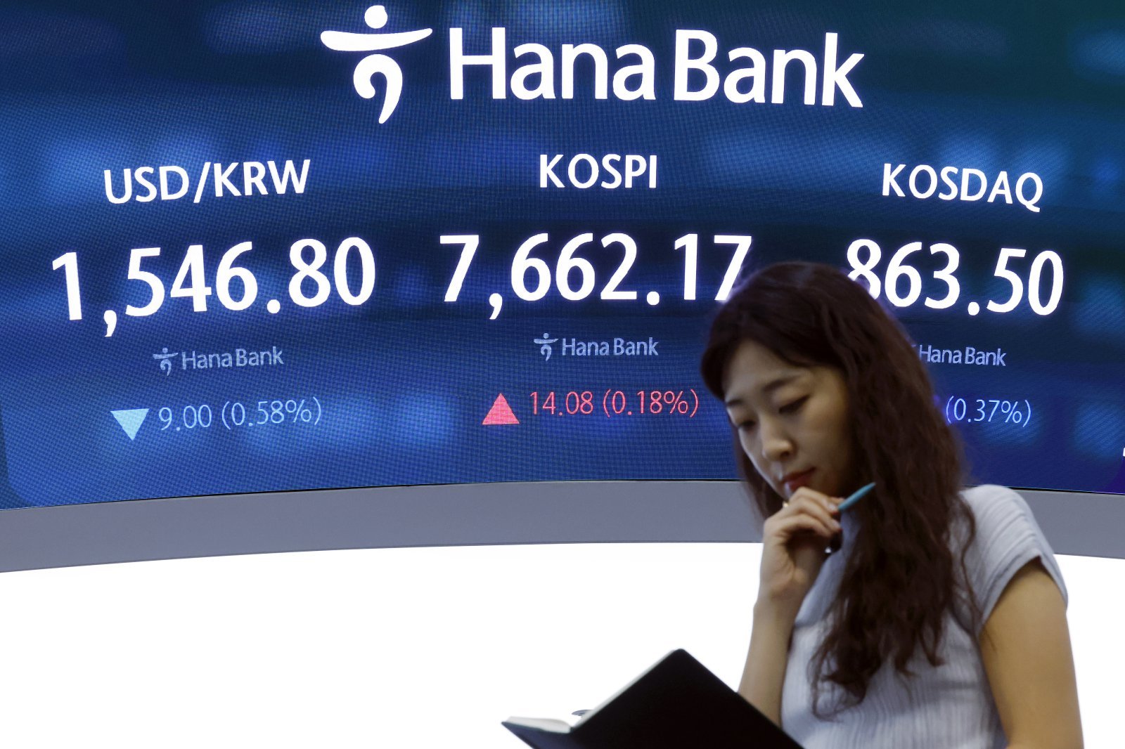 코스피, 美 반도체 급락에 2%대 약세…7500선 등락