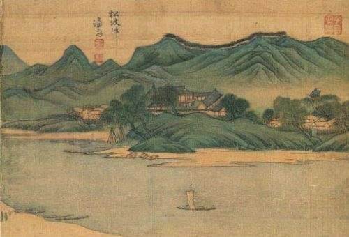 겸재 정선의 그림 ‘송파진’. 그림 속 송파강은 오늘날 사라지고 석촌호수로만 남았다. ⓒ간송미술문화재단