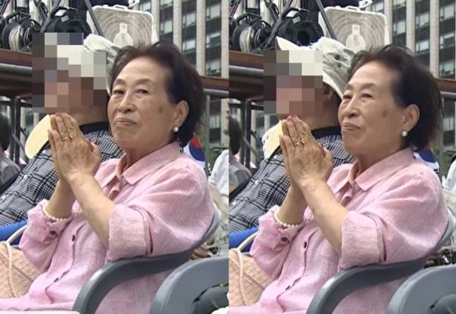 전원주, 정청래에 엄지척 하더니…이번엔 전한길 집회서 포착