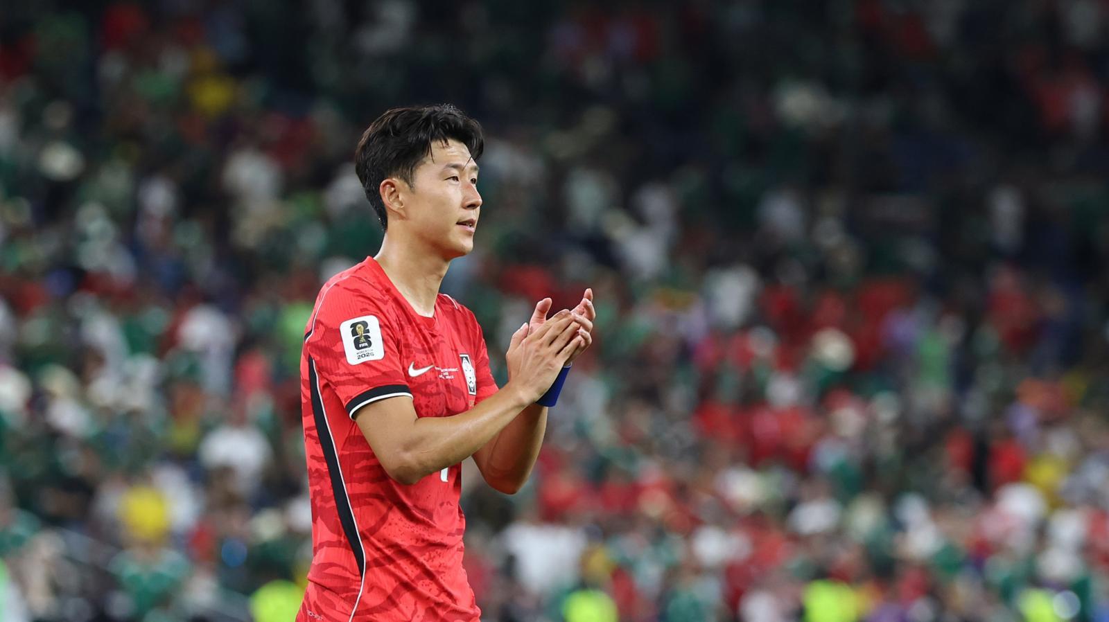 지난달 24일(현지 시간) 멕시코 누에보레온주 과달루페의 몬테레이 스타디움에서 열린 2026 북중미 월드컵 조별리그 A조 대한민국과 남아프리카공화국의 경기에서 1대0 패배를 한 대한민국 손흥민이 아쉬워하고 있다. 과달루페(멕시코)=뉴시스