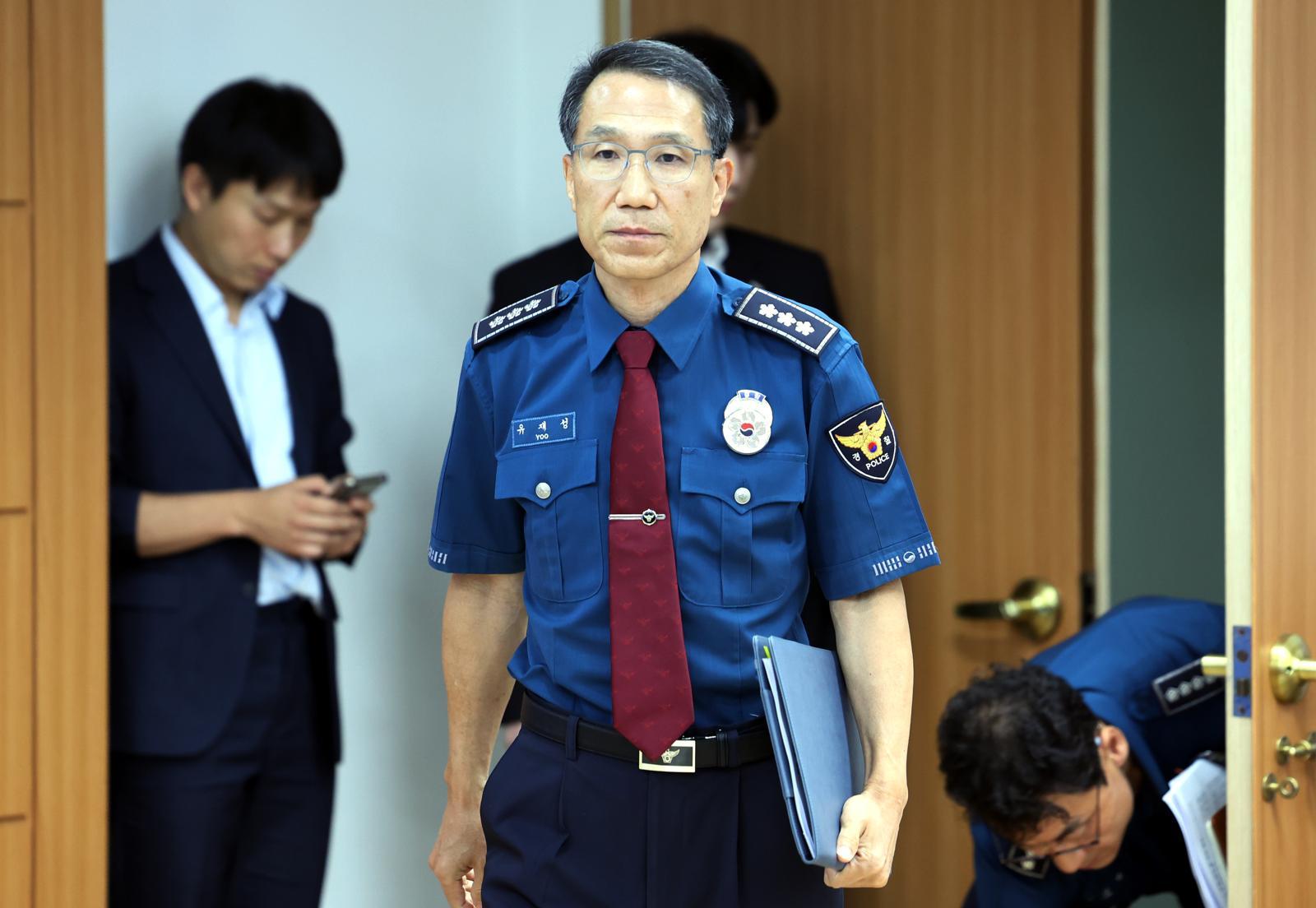 조기 귀국한 경찰청장 대행 “장윤기 사건 송구…책임자 엄벌”