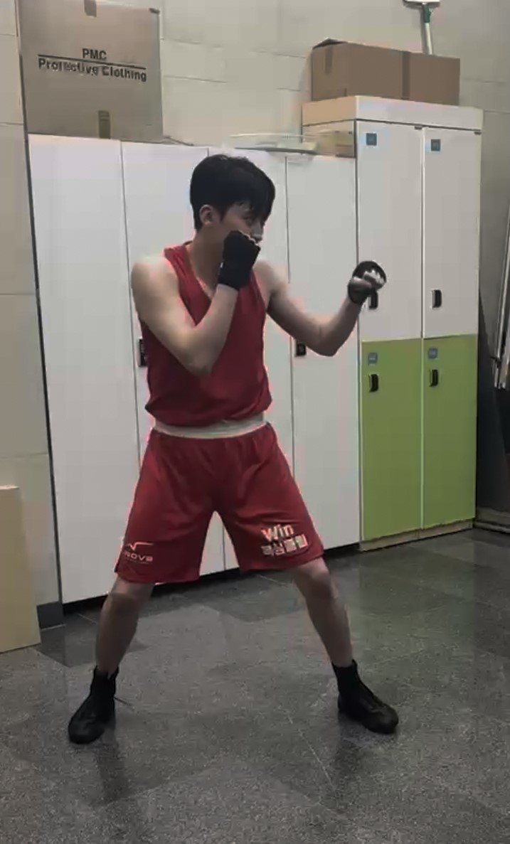 정영식은 복싱을 시작한 뒤 기세와 깡다구를 배워나가고 있다. 정영식 제공