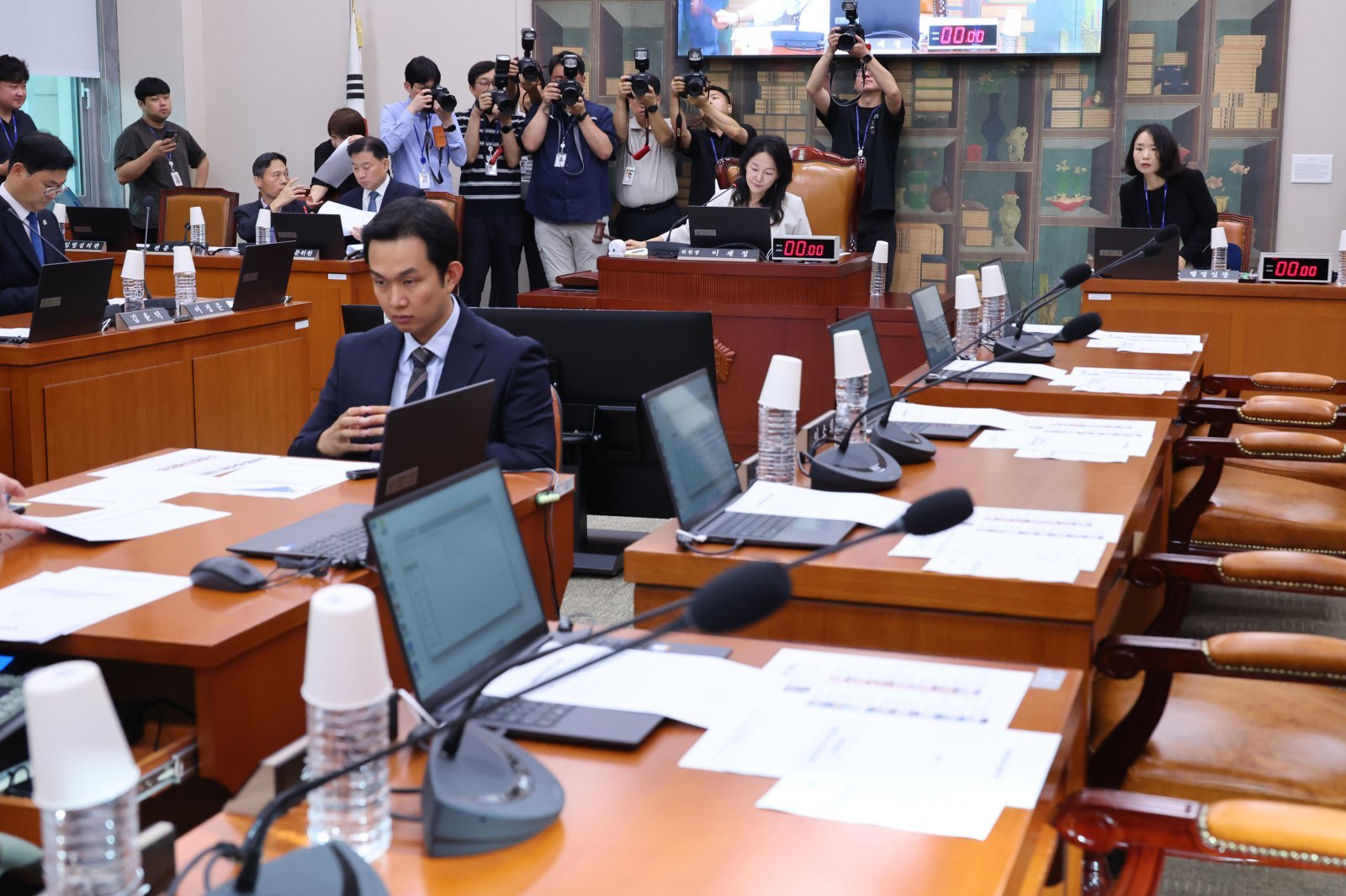 이재정 위원장이 9일 서울 여의도 국회에서 열린 문화체육관광위원회 전체회의에서 의사봉을 두드리고 있다. 2026.7.9 ⓒ 뉴스1