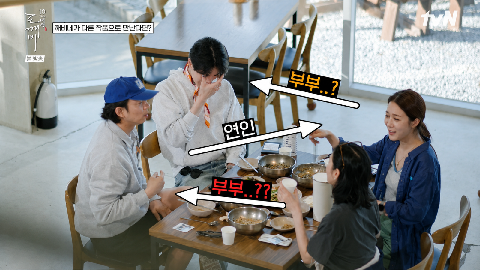 공유가 김고은, 이동욱, 유인나와 다시 작품을 한다면 치정극을 찍고 싶다. tvN ‘도깨비 10주년 여행’ 화면