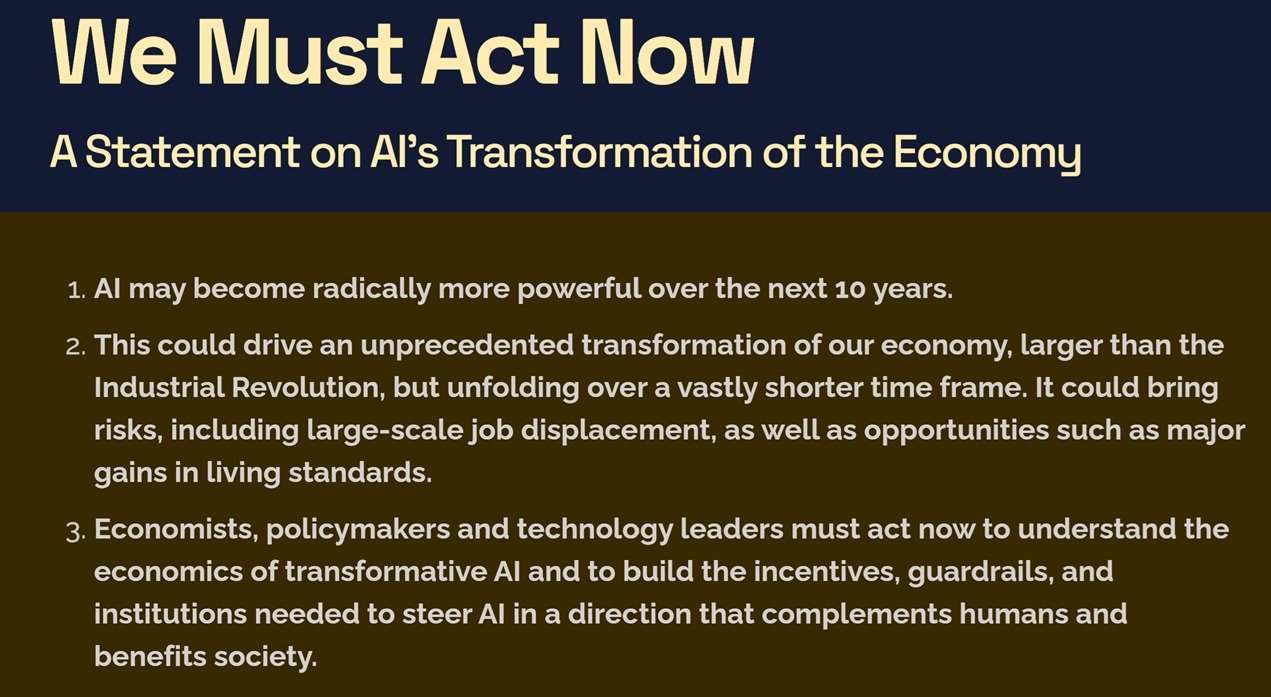 Nobel Laureates and Global Scholars Warn AI Could Spark Faster, Larger Economic Shift Than Industrial Revolution