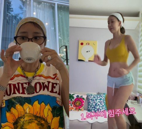 윤현숙 “1분만 해도 땀 뻘뻘”…스텝퍼로 나이 잊은 몸매
