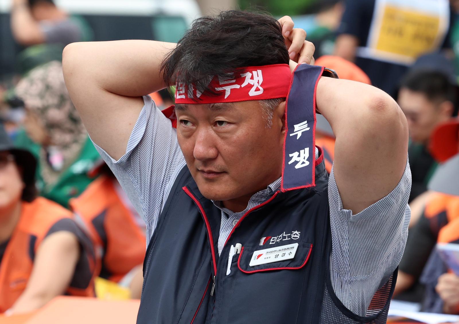 민노총, 1만명 총파업 집회… 원청 사용자 직접교섭 요구