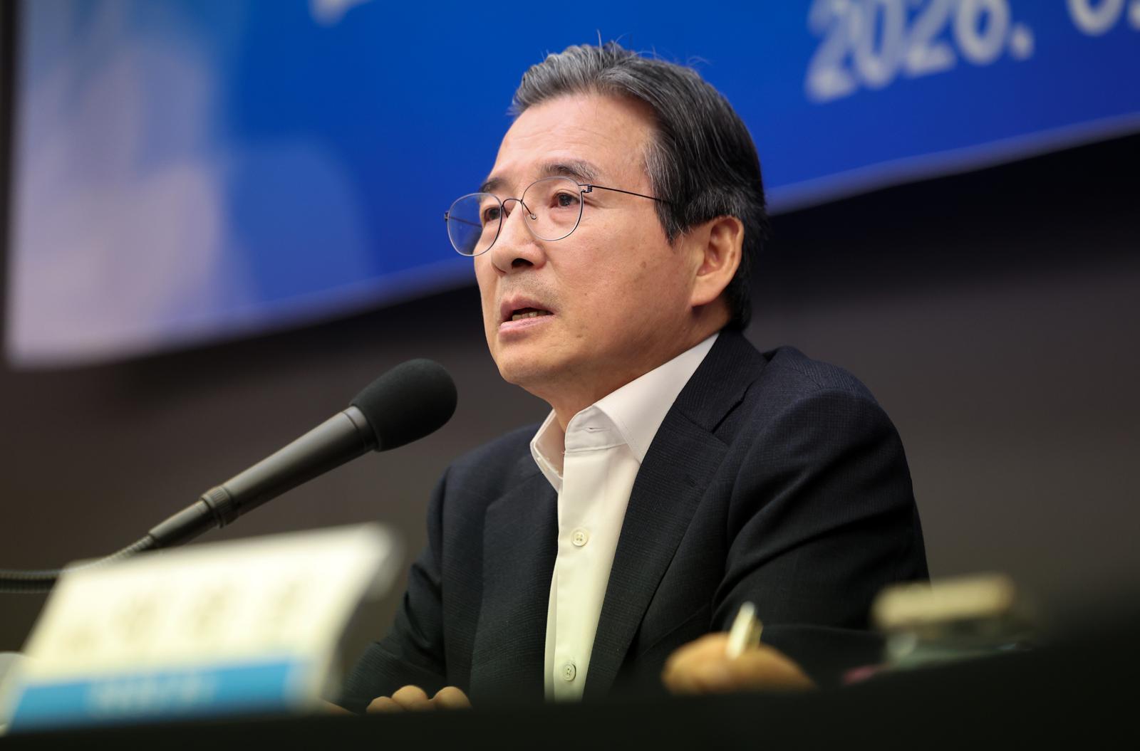 김용범 대통령비서실 정책실장이 지난달 24일 서울 중구 한국프레스센터에서 열린 관훈토론회에서 모두발언을 하고 있다. 뉴시스