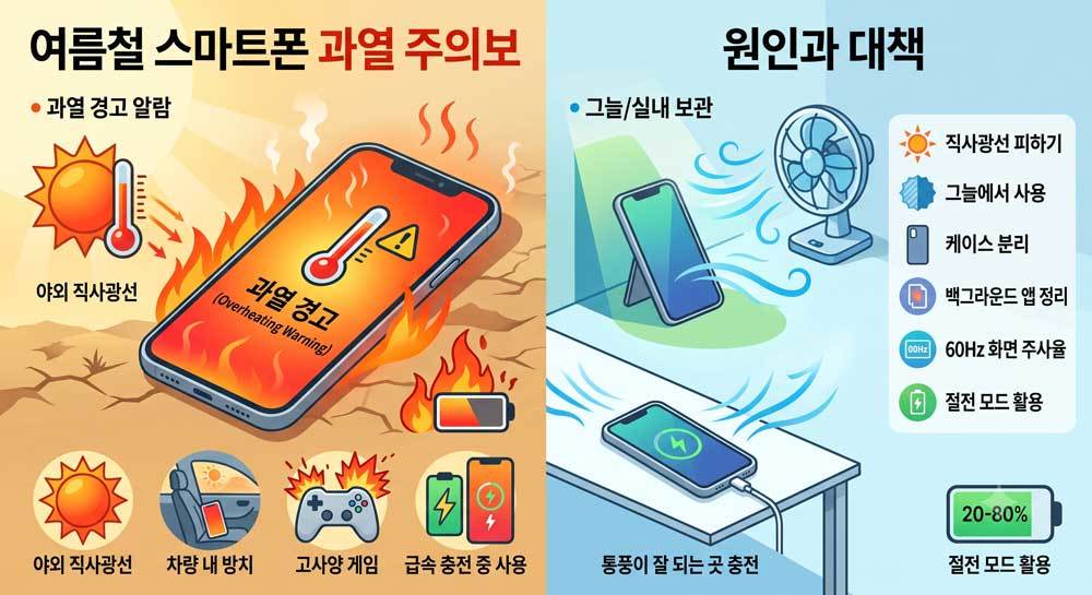 스마트폰 과열의 원인 및 대책 / 출처=AI로생성한이미지
