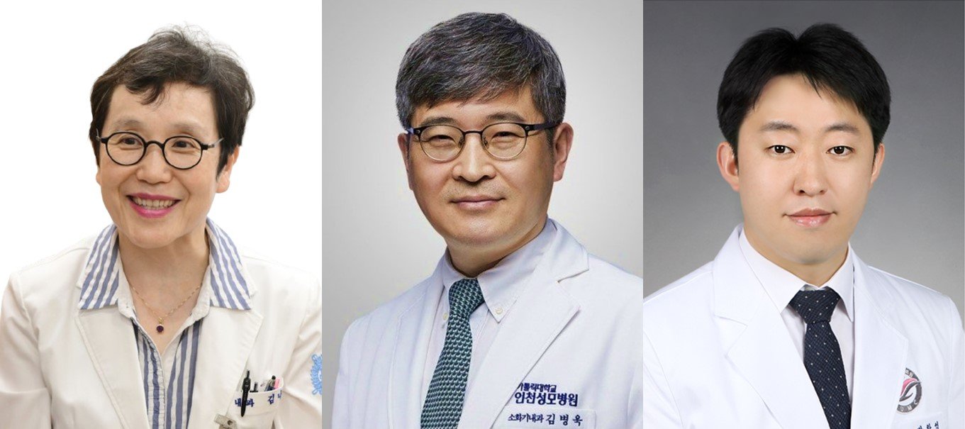 (왼쪽부터) 분당서울대병원 김나영 교수, 가톨릭의대 김병욱 교수, 한림대의대 방창석 교수