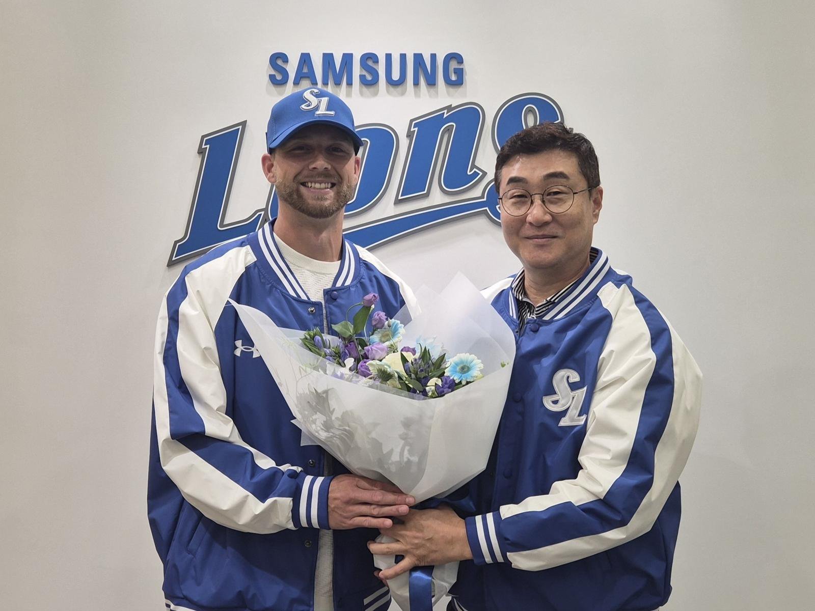 삼성이 후라도 대체 선수로 영입한 보스.(삼성 라이온즈 제공)